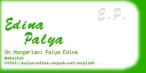 edina palya business card